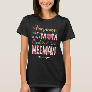 Camiseta Felicidade É Ser Mãe E Mãe De Flor De Mão-De-Mã