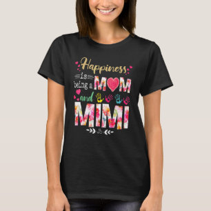 Camiseta Felicidade é ser mãe e mimi floreira mãe