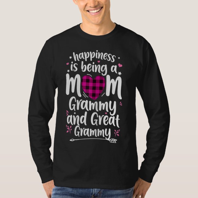 Camiseta Felicidade É Ser Mãe Excelente Mulheres Mãe Mãe Mã (Frente)