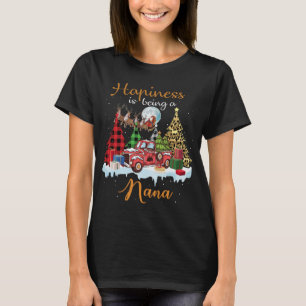 Camiseta Felicidade É Ser Nana Engraçado Árvore Vermelha De