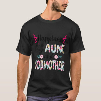 Camiseta Felicidade É Ser Tia E Madrinha Flores G