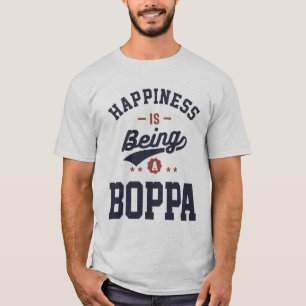Camiseta Felicidade é ser um vovô engraçado de Boppa