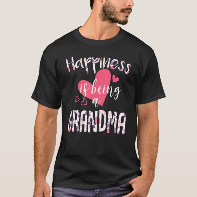 Camiseta Felicidade É Ser Uma Avó, Dia de as mães (Frente)