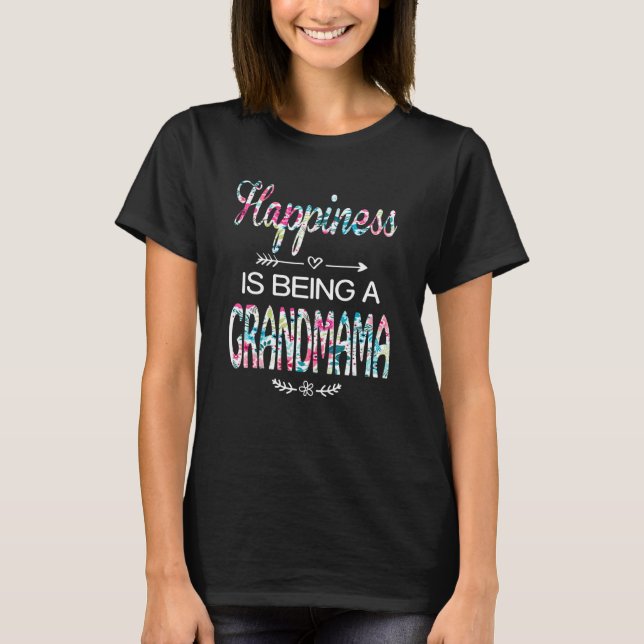 Camiseta Felicidade É Ser Uma Avó Tee Gra. (Frente)