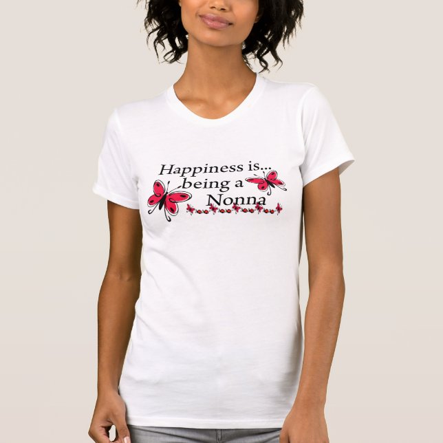 Camiseta Felicidade É Ser Uma Borboleta NONNA (Frente)