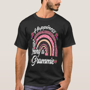 Camiseta Felicidade É Ser Uma Grammie Mães Cotovelo Bonitas