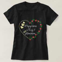 Camiseta Felicidade É Ser Uma Mãe Engraçada Nova Avó Bonita