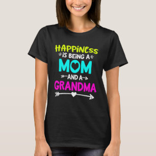 Camiseta Felicidade é ser uma mamãe e uma avó