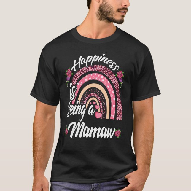 Camiseta Felicidade É Ser Uma Mamuca Cuta Mães Do Arco-Íris (Frente)