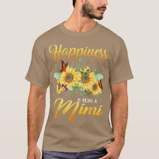 Camiseta Felicidade É Ser Uma Mimi Borboleta Girassóis Gira