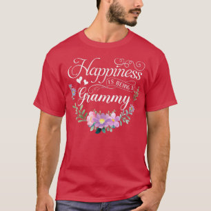 Camiseta Felicidade É Ser Uma Mulher Do Grammy Flor Gra