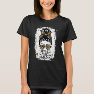 Camiseta Felicidade É Ser Uma Mulher Mulher, Má Arma Leopar