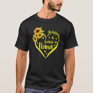 Camiseta Felicidade É Ser Uma Nana Sunflower Sweet Women