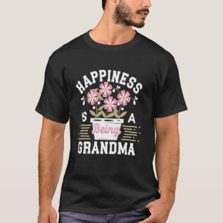 Camiseta Felicidade é ser uma roupa de avó para mulheres av