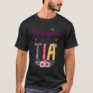 Camiseta Felicidade É Ser Uma Tia Ever As Mulheres Decoraçã