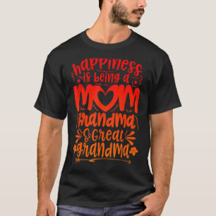 Camiseta Felicidade É Ser Uma Vovó Excelente Mãe