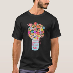 Camiseta Felicidade é ser uma vovó florescente Abi, mãe