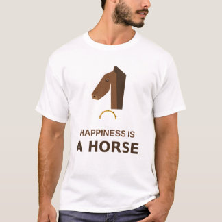 Camiseta Felicidade É Um Cavalo – Presente Para Amantes De