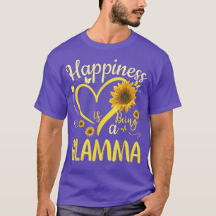 Camiseta Felicidade É Um Dia de as mães Glamma De Girassol