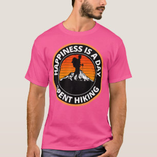 Camiseta Felicidade É Um Dia Gasto Subindo Montanha