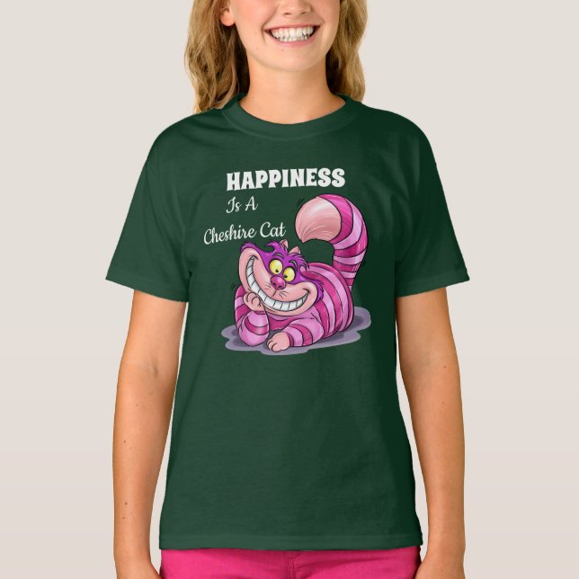 Camiseta Felicidade É Um Gato Cheshire (Frente)