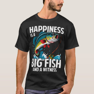 Camiseta Felicidade É Um Grande Peixe E Uma Testemunha Dive