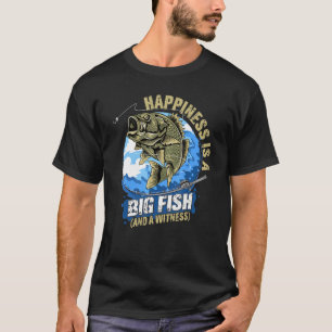 Camiseta Felicidade É Um Grande Peixe E Uma Testemunha Fis