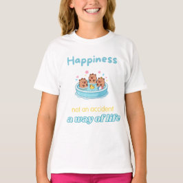 Camiseta Felicidade É um Modo de Vida – Capivaras Fofofas n