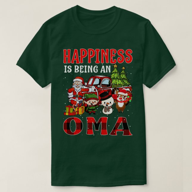 Camiseta Felicidade É Um Natal De Oma (Frente do Design)