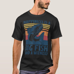 Camiseta Felicidade É Um Peixe Grande E Um Peixe De Salmão