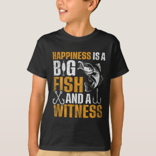 Camiseta Felicidade É Um Peixe Grande E Uma Testemunha