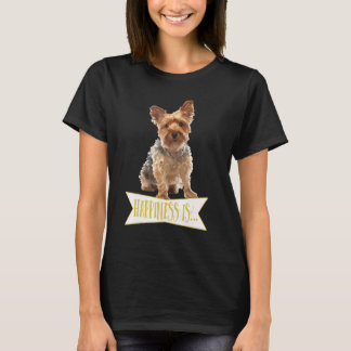 Camiseta Felicidade É Um Yorkie Yorkshire Terrier