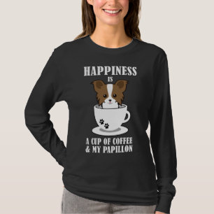 Camiseta Felicidade É Uma Xícara De Café Papillon