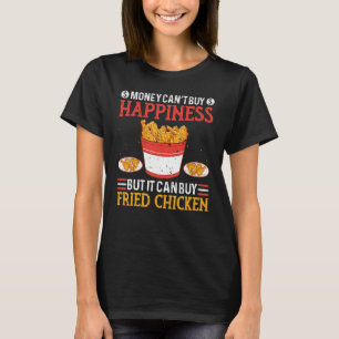 Camiseta Felicidade em frango frita Comida de estilo de vid