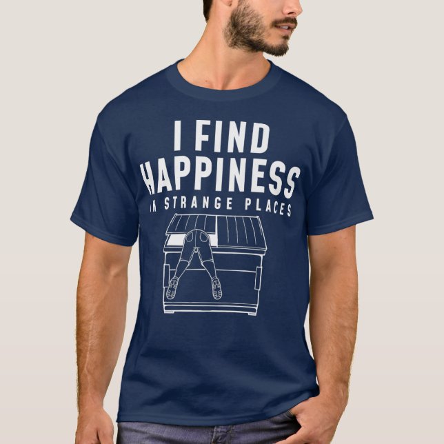 Camiseta Felicidade em Lugares Estranhos (Frente)