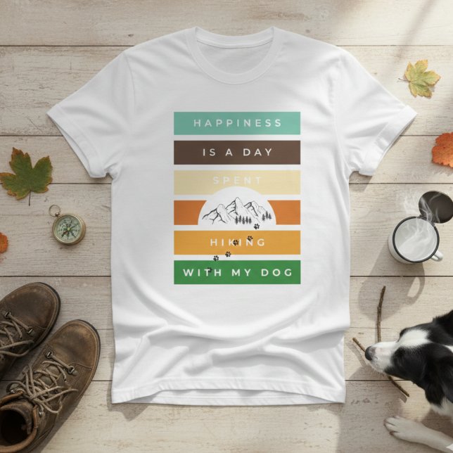 Camiseta Felicidade engraçada é um dia passado caminhando c (Criador carregado)