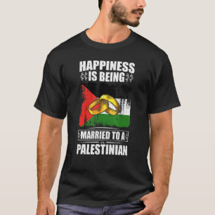 Camiseta Felicidade Está Sendo Casada Com Um Palestino