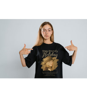 Camiseta Felicidade Férias Celestiais Memorial Foto Tributo