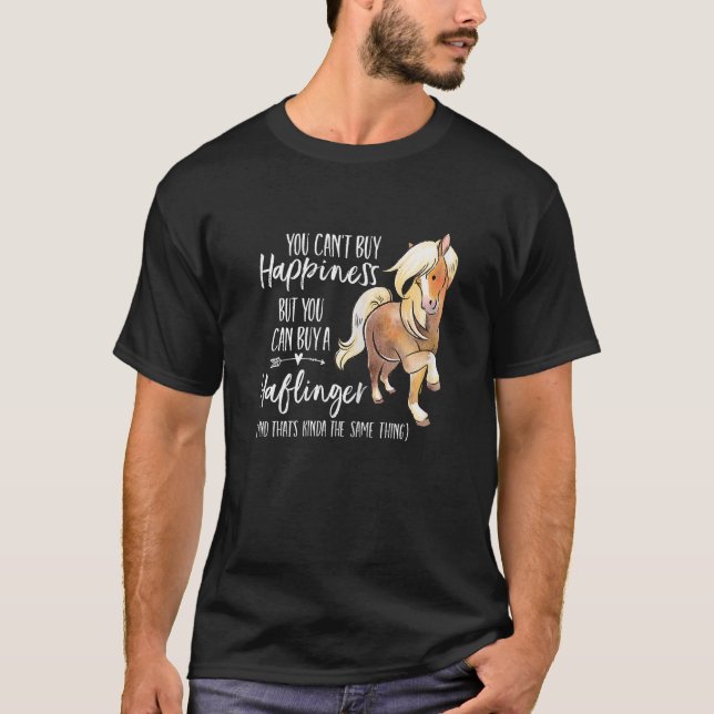 Camiseta Felicidade Haflinger Horse Lover Dotada Ideia (Frente)