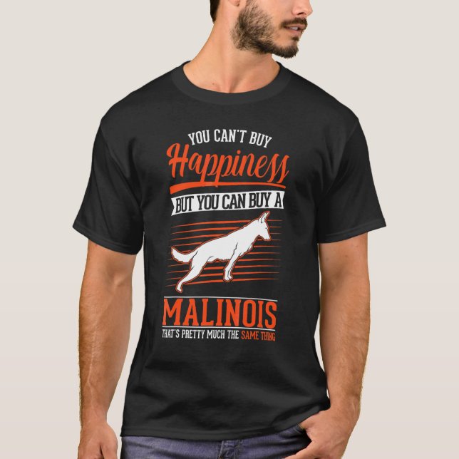 Camiseta Felicidade Malinois Belga Malinois (Frente)