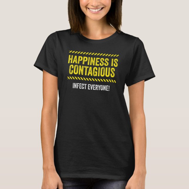 Camiseta Felicidade mensagem positiva inspiradora e edifica (Frente)