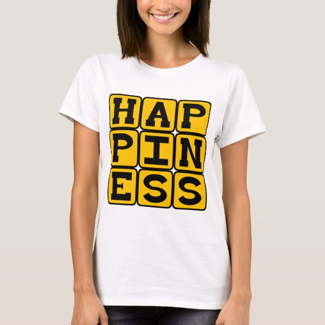 Camiseta Felicidade, Motivacional (Frente)