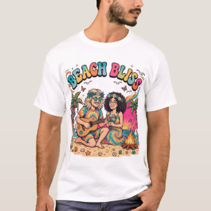 Camiseta Felicidade na Praia Hippie