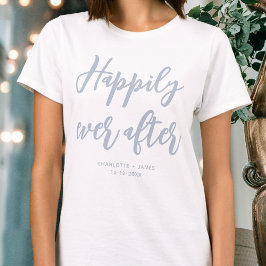 Camiseta Felicidade para sempre Casamento Personalizado Azu