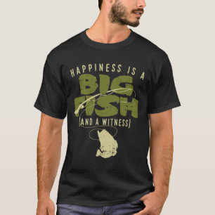 Camiseta Felicidade Peixes Testemunha Grande Ângulo Pescari