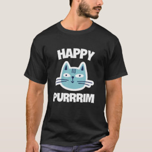 Camiseta Felicidade Purrrim Kitty Cat Fantasia Judaica Puri