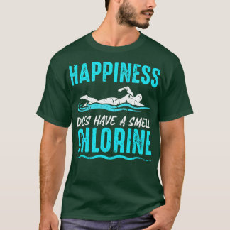 Camiseta Felicidade Tem Cheiro De Cloro Nadando