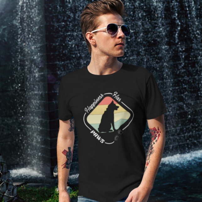 Camiseta Felicidade tem patas Design (Criador carregado)