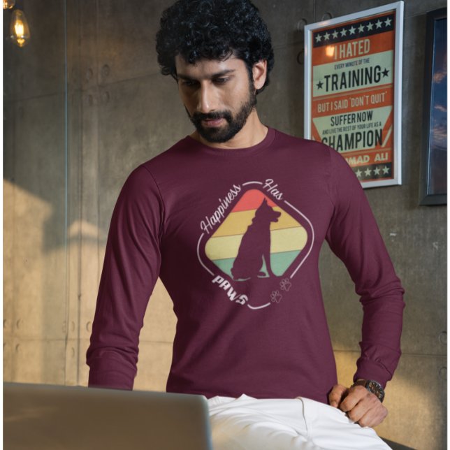 Camiseta Felicidade tem patas Design (Criador carregado)