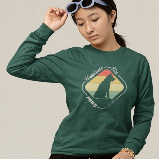 Camiseta Felicidade tem patas Design (Criador carregado)